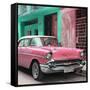 Cuba Fuerte Collection SQ - Pink Chevrolet Cuban-Philippe Hugonnard-Framed Stretched Canvas