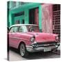 Cuba Fuerte Collection SQ - Pink Chevrolet Cuban-Philippe Hugonnard-Stretched Canvas