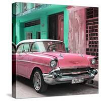 Cuba Fuerte Collection SQ - Pink Chevrolet Cuban-Philippe Hugonnard-Stretched Canvas