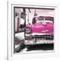 Cuba Fuerte Collection SQ - Pink Chevy-Philippe Hugonnard-Framed Photographic Print