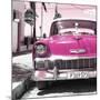 Cuba Fuerte Collection SQ - Pink Chevy-Philippe Hugonnard-Mounted Premium Photographic Print