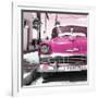 Cuba Fuerte Collection SQ - Pink Chevy-Philippe Hugonnard-Framed Photographic Print