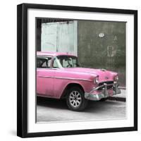 Cuba Fuerte Collection SQ - Pink Chevy-Philippe Hugonnard-Framed Photographic Print