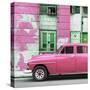 Cuba Fuerte Collection SQ - Pink Classic American Car-Philippe Hugonnard-Stretched Canvas