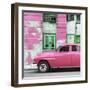 Cuba Fuerte Collection SQ - Pink Classic American Car-Philippe Hugonnard-Framed Photographic Print