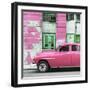 Cuba Fuerte Collection SQ - Pink Classic American Car-Philippe Hugonnard-Framed Photographic Print