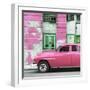 Cuba Fuerte Collection SQ - Pink Classic American Car-Philippe Hugonnard-Framed Photographic Print