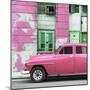 Cuba Fuerte Collection SQ - Pink Classic American Car-Philippe Hugonnard-Mounted Photographic Print