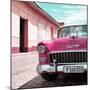 Cuba Fuerte Collection SQ - Pink Classic Car 1955 Chevy-Philippe Hugonnard-Mounted Photographic Print