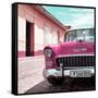 Cuba Fuerte Collection SQ - Pink Classic Car 1955 Chevy-Philippe Hugonnard-Framed Stretched Canvas
