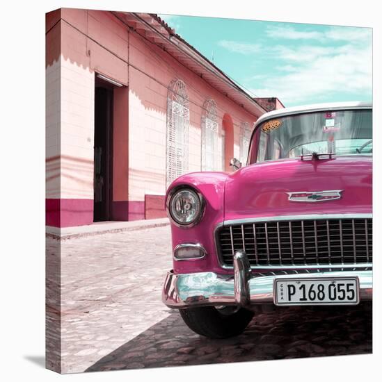 Cuba Fuerte Collection SQ - Pink Classic Car 1955 Chevy-Philippe Hugonnard-Stretched Canvas