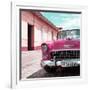 Cuba Fuerte Collection SQ - Pink Classic Car 1955 Chevy-Philippe Hugonnard-Framed Photographic Print