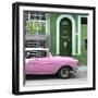 Cuba Fuerte Collection SQ - Pink Classic Car in Havana-Philippe Hugonnard-Framed Photographic Print