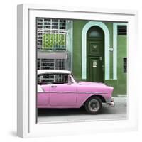 Cuba Fuerte Collection SQ - Pink Classic Car in Havana-Philippe Hugonnard-Framed Photographic Print