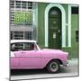 Cuba Fuerte Collection SQ - Pink Classic Car in Havana-Philippe Hugonnard-Mounted Photographic Print