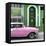 Cuba Fuerte Collection SQ - Pink Classic Car in Havana-Philippe Hugonnard-Framed Stretched Canvas