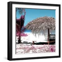 Cuba Fuerte Collection SQ - Pink Paradise Beach Hut-Philippe Hugonnard-Framed Photographic Print