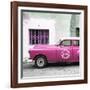 Cuba Fuerte Collection SQ - Pink Pontiac 1953 Original Classic Car-Philippe Hugonnard-Framed Photographic Print