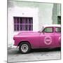 Cuba Fuerte Collection SQ - Pink Pontiac 1953 Original Classic Car-Philippe Hugonnard-Mounted Photographic Print