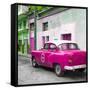 Cuba Fuerte Collection SQ - Pink Taxi Pontiac 1953-Philippe Hugonnard-Framed Stretched Canvas