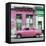 Cuba Fuerte Collection SQ - Pink Vintage American Car in Havana-Philippe Hugonnard-Framed Stretched Canvas