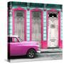 Cuba Fuerte Collection SQ - Pink Vintage Car in Havana II-Philippe Hugonnard-Stretched Canvas