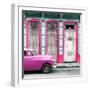 Cuba Fuerte Collection SQ - Pink Vintage Car in Havana II-Philippe Hugonnard-Framed Photographic Print