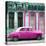 Cuba Fuerte Collection SQ - Pink Vintage Car in Havana-Philippe Hugonnard-Stretched Canvas
