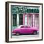 Cuba Fuerte Collection SQ - Pink Vintage Car in Havana-Philippe Hugonnard-Framed Photographic Print