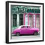 Cuba Fuerte Collection SQ - Pink Vintage Car in Havana-Philippe Hugonnard-Framed Photographic Print