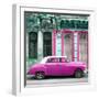 Cuba Fuerte Collection SQ - Pink Vintage Car in Havana-Philippe Hugonnard-Framed Photographic Print