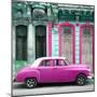 Cuba Fuerte Collection SQ - Pink Vintage Car in Havana-Philippe Hugonnard-Mounted Photographic Print