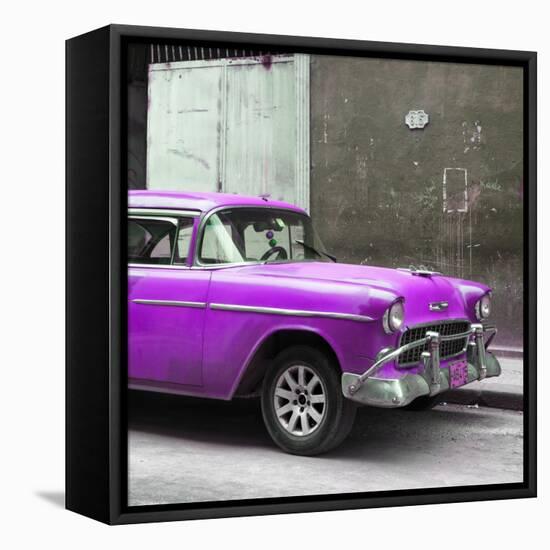 Cuba Fuerte Collection SQ - Purple Chevy-Philippe Hugonnard-Framed Stretched Canvas