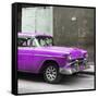 Cuba Fuerte Collection SQ - Purple Chevy-Philippe Hugonnard-Framed Stretched Canvas