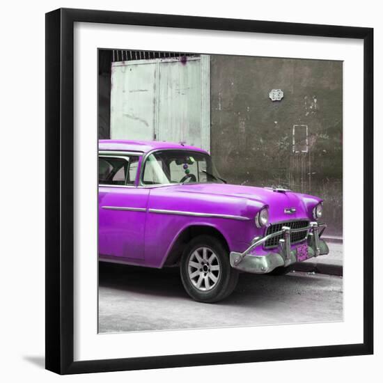 Cuba Fuerte Collection SQ - Purple Chevy-Philippe Hugonnard-Framed Photographic Print
