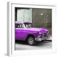 Cuba Fuerte Collection SQ - Purple Chevy-Philippe Hugonnard-Framed Photographic Print