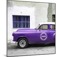 Cuba Fuerte Collection SQ - Purple Pontiac 1953 Original Classic Car-Philippe Hugonnard-Mounted Photographic Print
