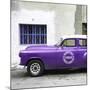 Cuba Fuerte Collection SQ - Purple Pontiac 1953 Original Classic Car-Philippe Hugonnard-Mounted Photographic Print