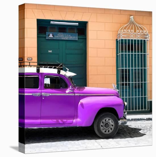 Cuba Fuerte Collection SQ - Purple Vintage Car-Philippe Hugonnard-Stretched Canvas