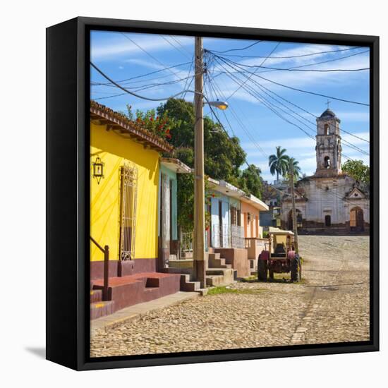 Cuba Fuerte Collection SQ - Quiet Street in Trinidad-Philippe Hugonnard-Framed Stretched Canvas