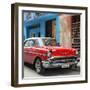 Cuba Fuerte Collection SQ - Red Chevrolet Cuban-Philippe Hugonnard-Framed Photographic Print