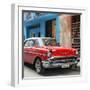 Cuba Fuerte Collection SQ - Red Chevrolet Cuban-Philippe Hugonnard-Framed Photographic Print