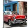 Cuba Fuerte Collection SQ - Red Chevrolet Cuban-Philippe Hugonnard-Mounted Photographic Print