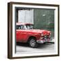 Cuba Fuerte Collection SQ - Red Chevy-Philippe Hugonnard-Framed Photographic Print