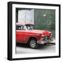 Cuba Fuerte Collection SQ - Red Chevy-Philippe Hugonnard-Framed Photographic Print