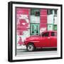 Cuba Fuerte Collection SQ - Red Classic American Car-Philippe Hugonnard-Framed Photographic Print