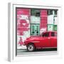 Cuba Fuerte Collection SQ - Red Classic American Car-Philippe Hugonnard-Framed Photographic Print