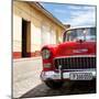 Cuba Fuerte Collection SQ - Red Classic Car 1955 Chevy-Philippe Hugonnard-Mounted Photographic Print