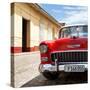 Cuba Fuerte Collection SQ - Red Classic Car 1955 Chevy-Philippe Hugonnard-Stretched Canvas