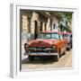 Cuba Fuerte Collection SQ - Red Classic Car in Havana-Philippe Hugonnard-Framed Photographic Print